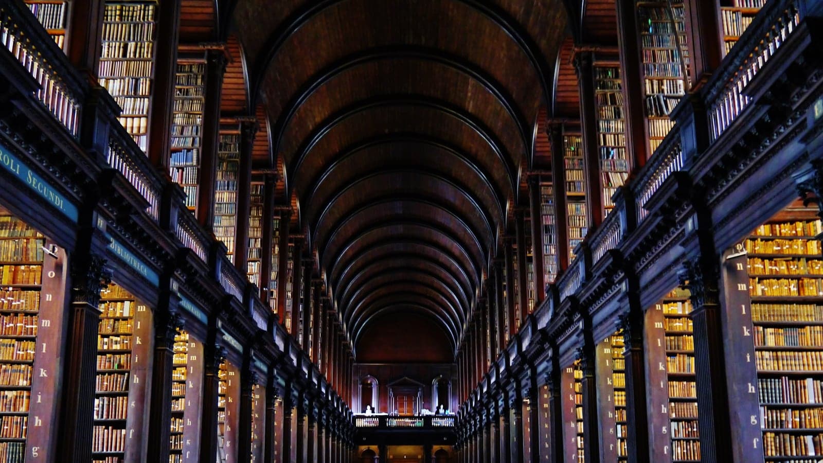 The Long Room of the Old Library at Trinity College Dublin
